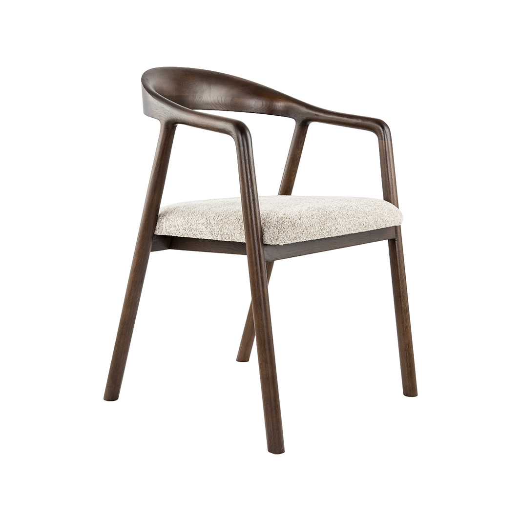 Eetkamerstoel I_Lone - Zonder armleuning - Beige - Creme - Geweven - LABEL51