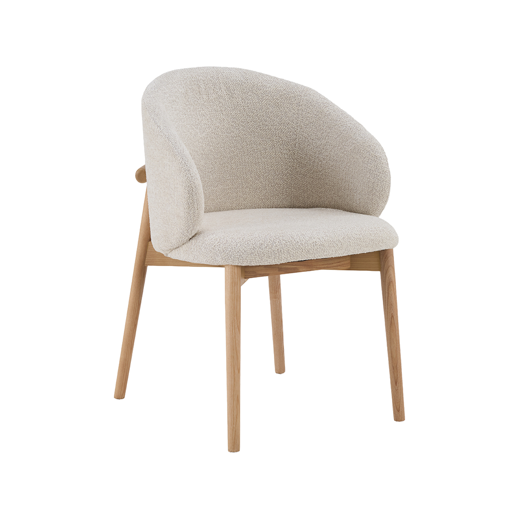Eetkamerstoel I_Nagano - Zonder armleuning - Naturel Beige - Geweven - LABEL51