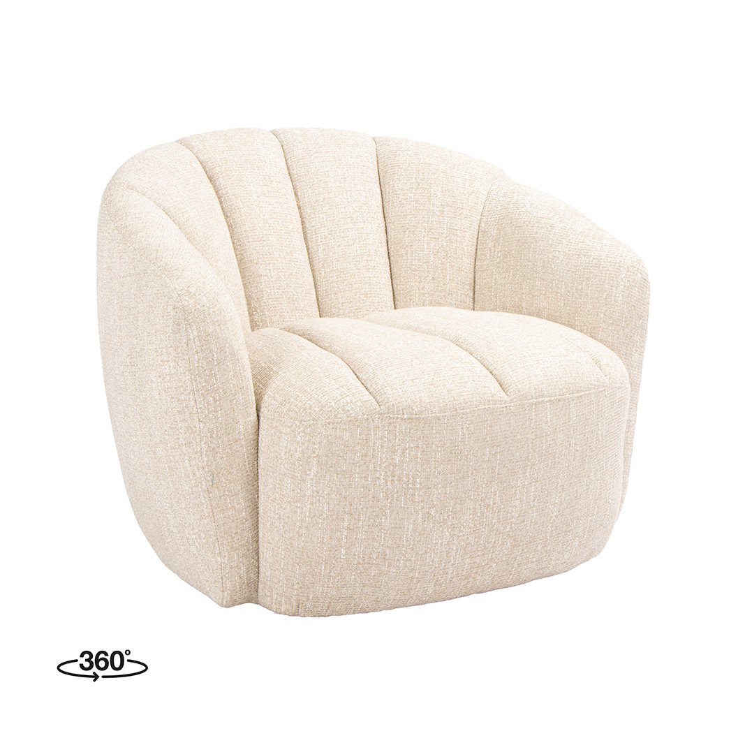 Fauteuil I_Marvito - Zonder armleuning - Naturel Beige - Rustic Weave - LABEL51