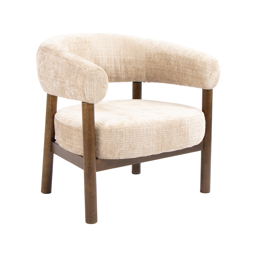 Fauteuil I_Alegra - Zonder armleuning - Beige - Creme - Cremona - LABEL51