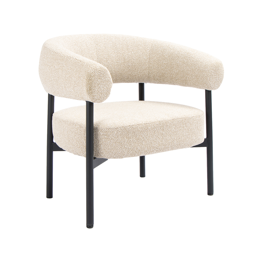 Fauteuil I_Delfina - Zonder armleuning - Naturel Beige - Royal Boucle - LABEL51