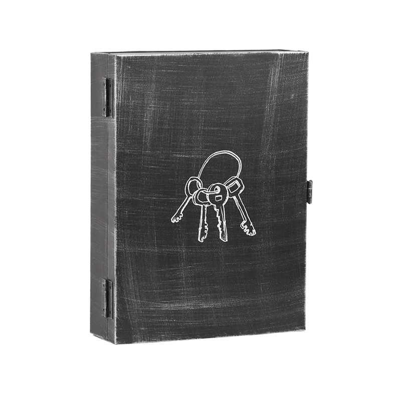 Wanddecoratie I_Sleutelkastje - Zwart - - Industrieel - LABEL51