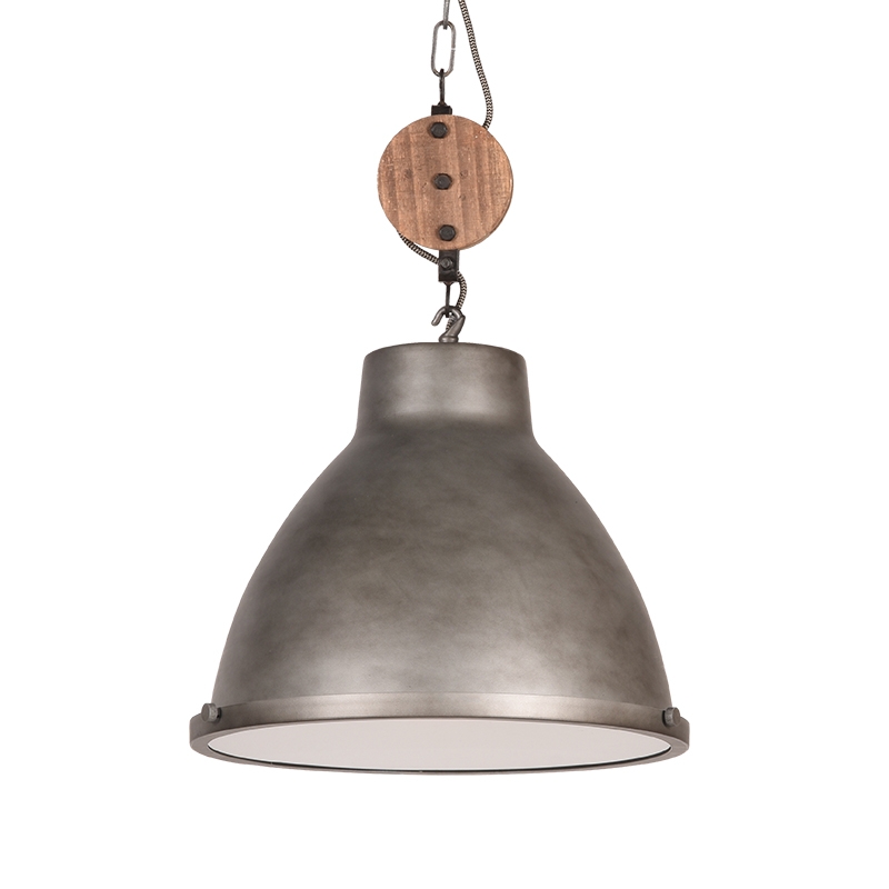 Hanglamp I_Dock - Burned Steel - GRIJS - Metaal - Industrieel - LABEL51