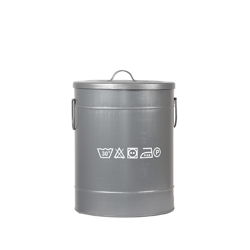Opbergblik I_Wasmand - Antiek grijs - - Industrieel - LABEL51