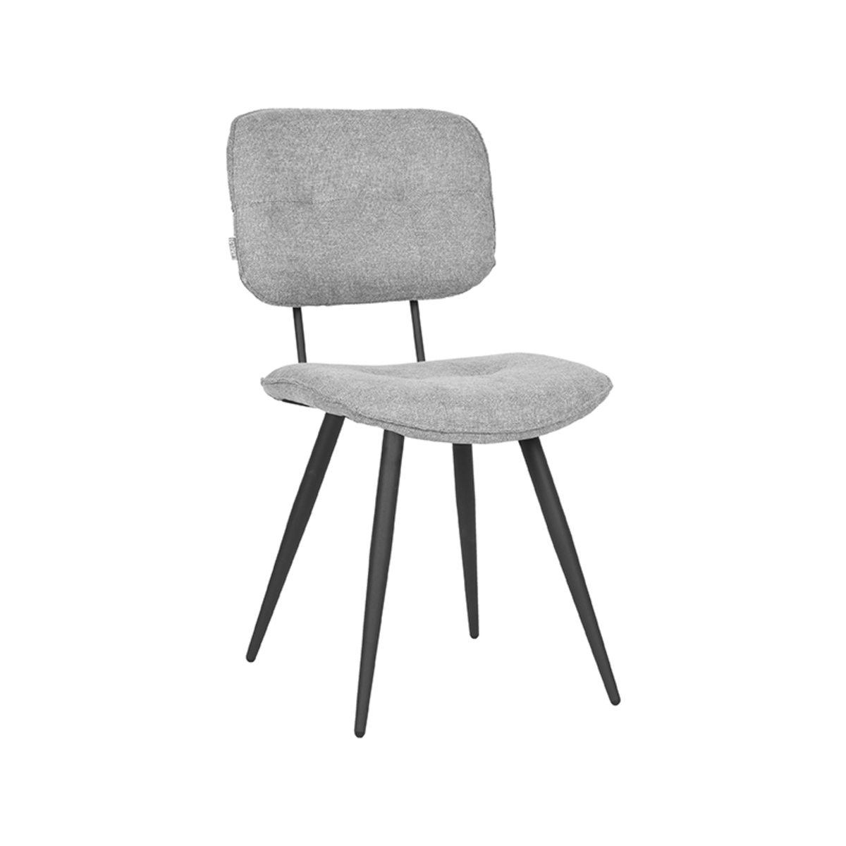 Eetkamerstoel I_Lux - Zonder armleuning - Zinc - Grijs - Weave - Industrieel - LABEL51