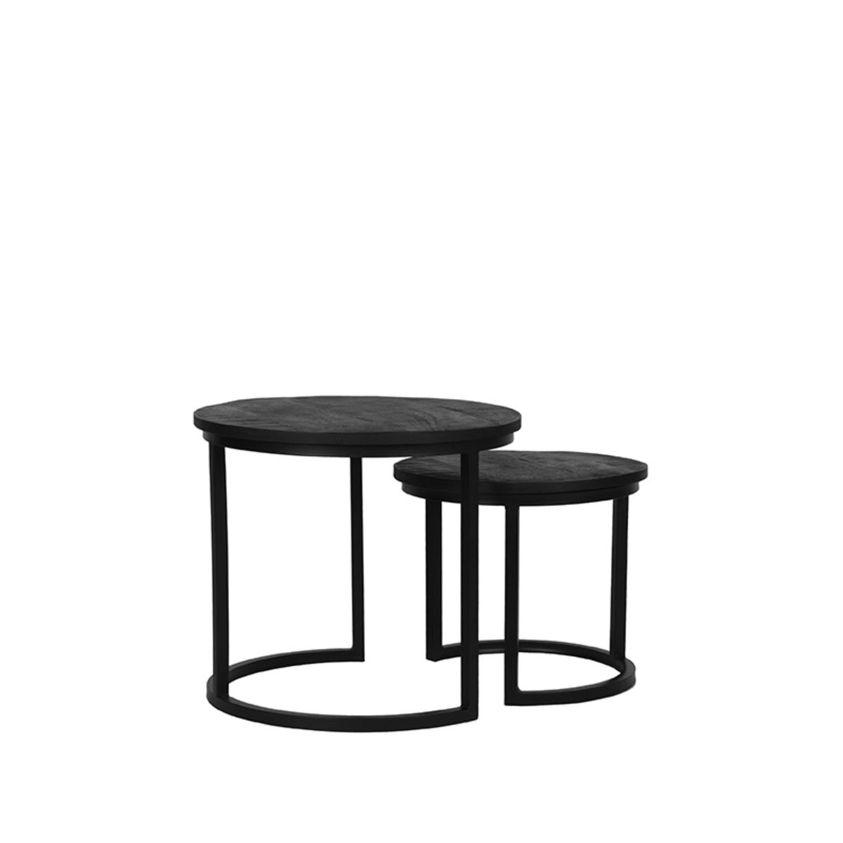 Salontafel I_Duo - Rond - Zwart - - Modern - LABEL51