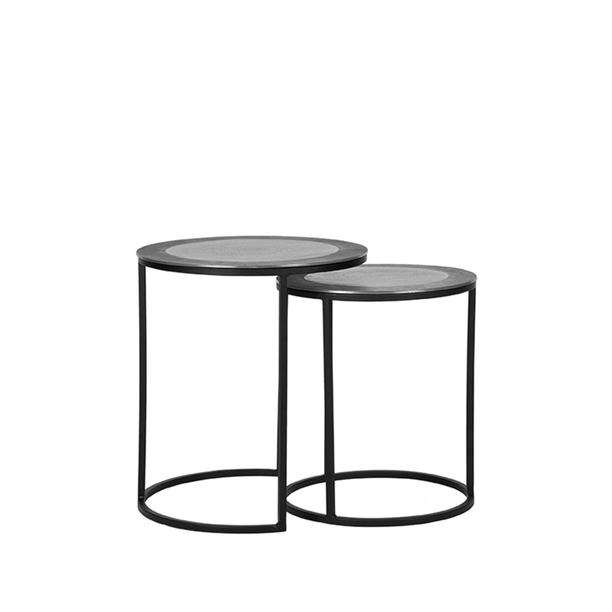 Salontafel I_Set Pair - Rond - Antiek Ash - Grijs - Metaal - Modern - LABEL51