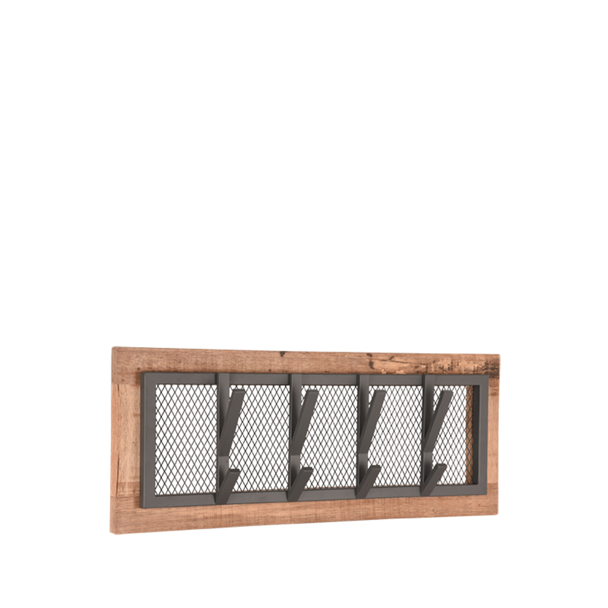 Kapstok I_Crude - Burned Steel - GRIJS - Mangohout - Industrieel - LABEL51