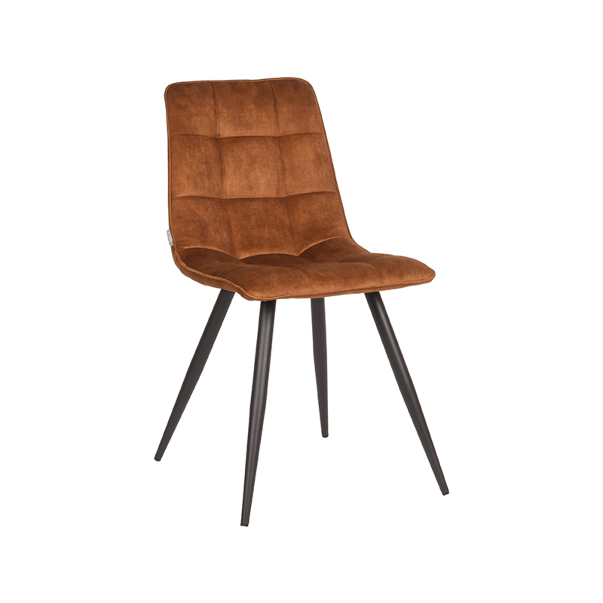 Eetkamerstoel I_Jelt - Zonder armleuning - Oker - Geel - Velours - Retro - LABEL51