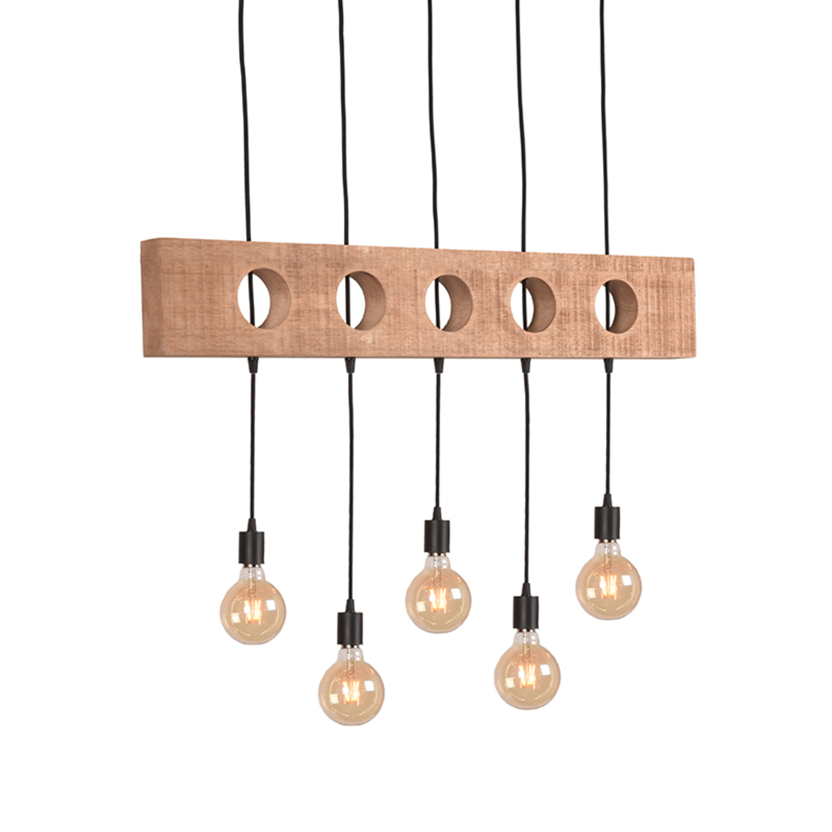 Hanglamp I_Timber - Zwart - - Modern - LABEL51