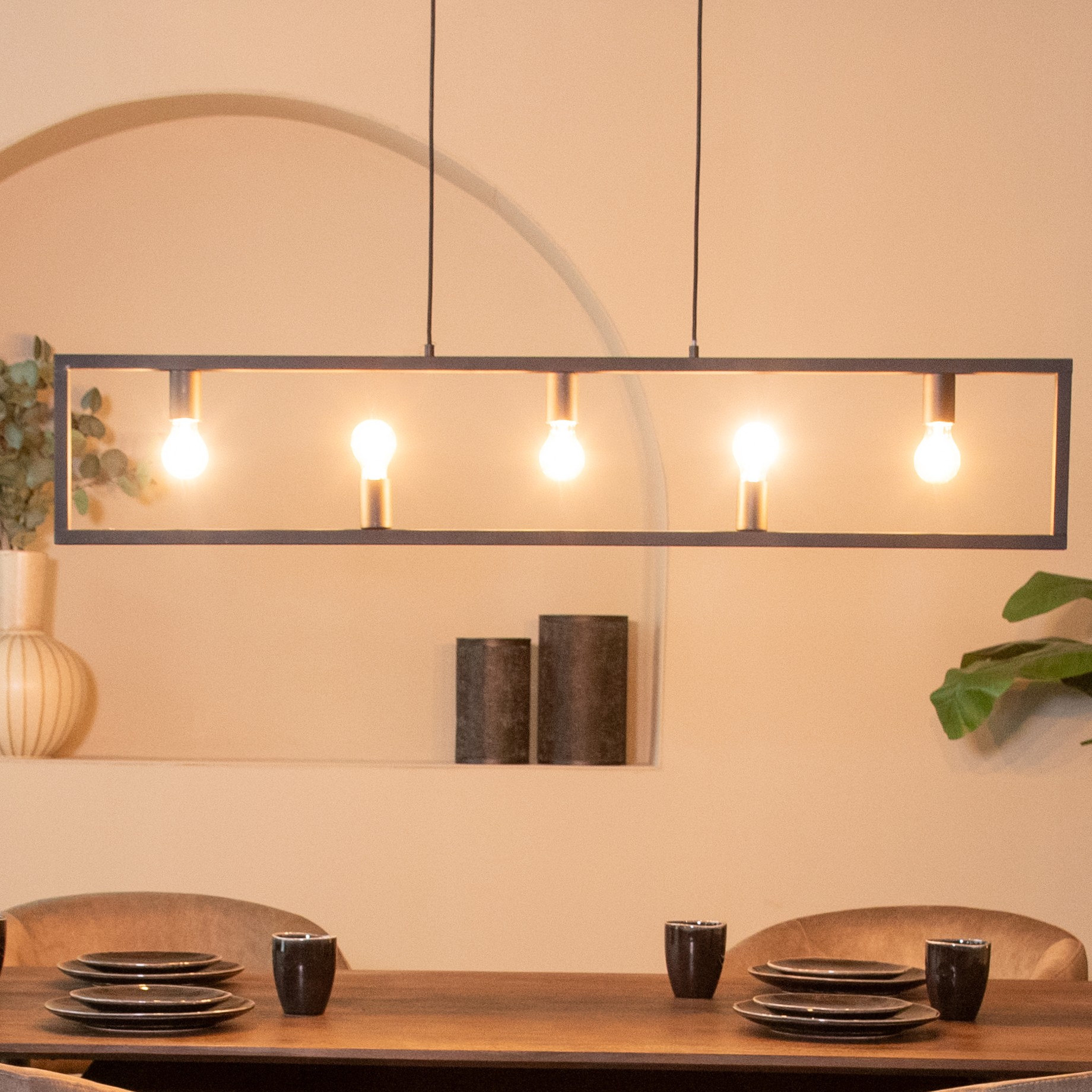 Hanglamp I_Quadrato - Zwart - - Modern - LABEL51