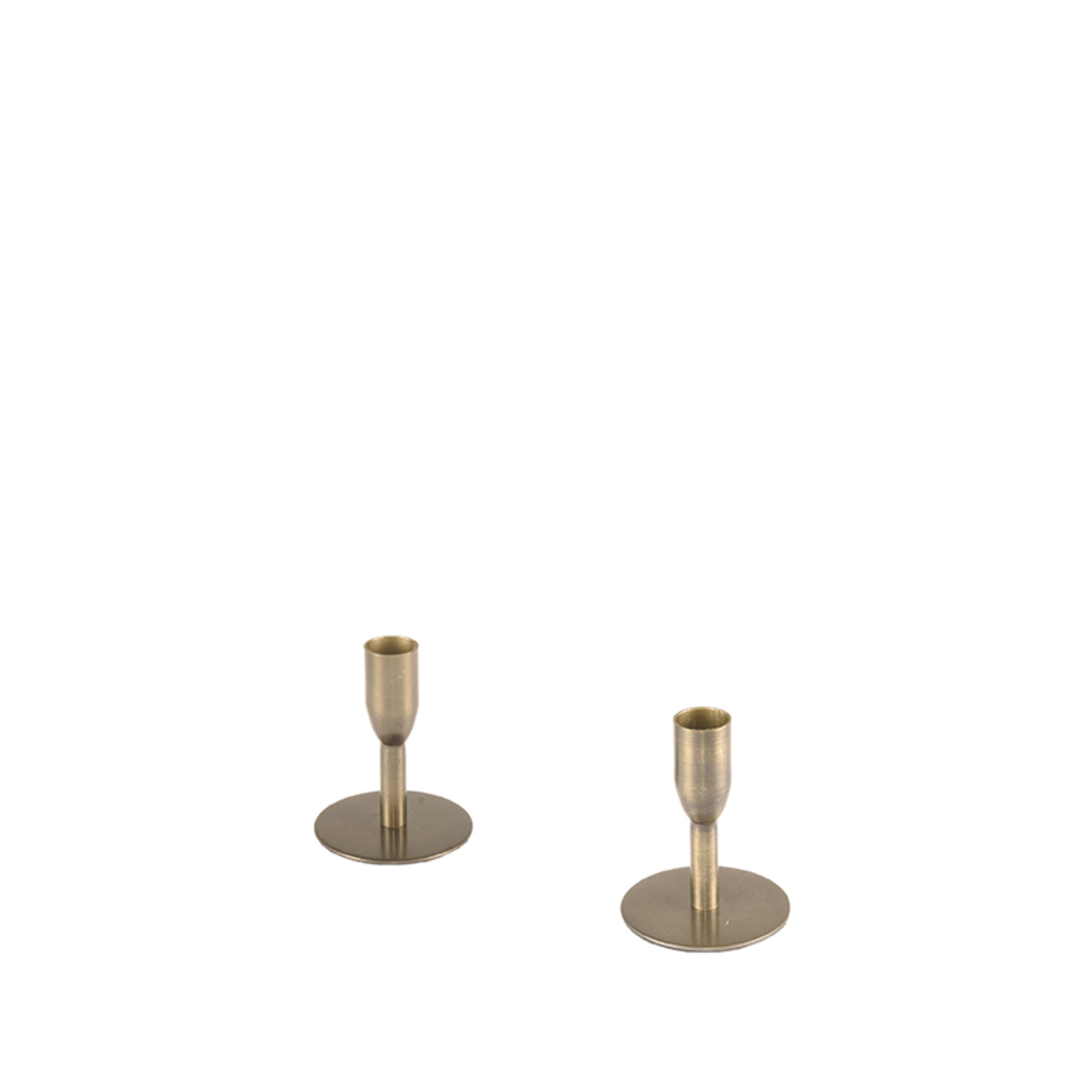 Decoratie I_Kandelaars - Antiek goud - GEEL - Metaal - Design - LABEL51