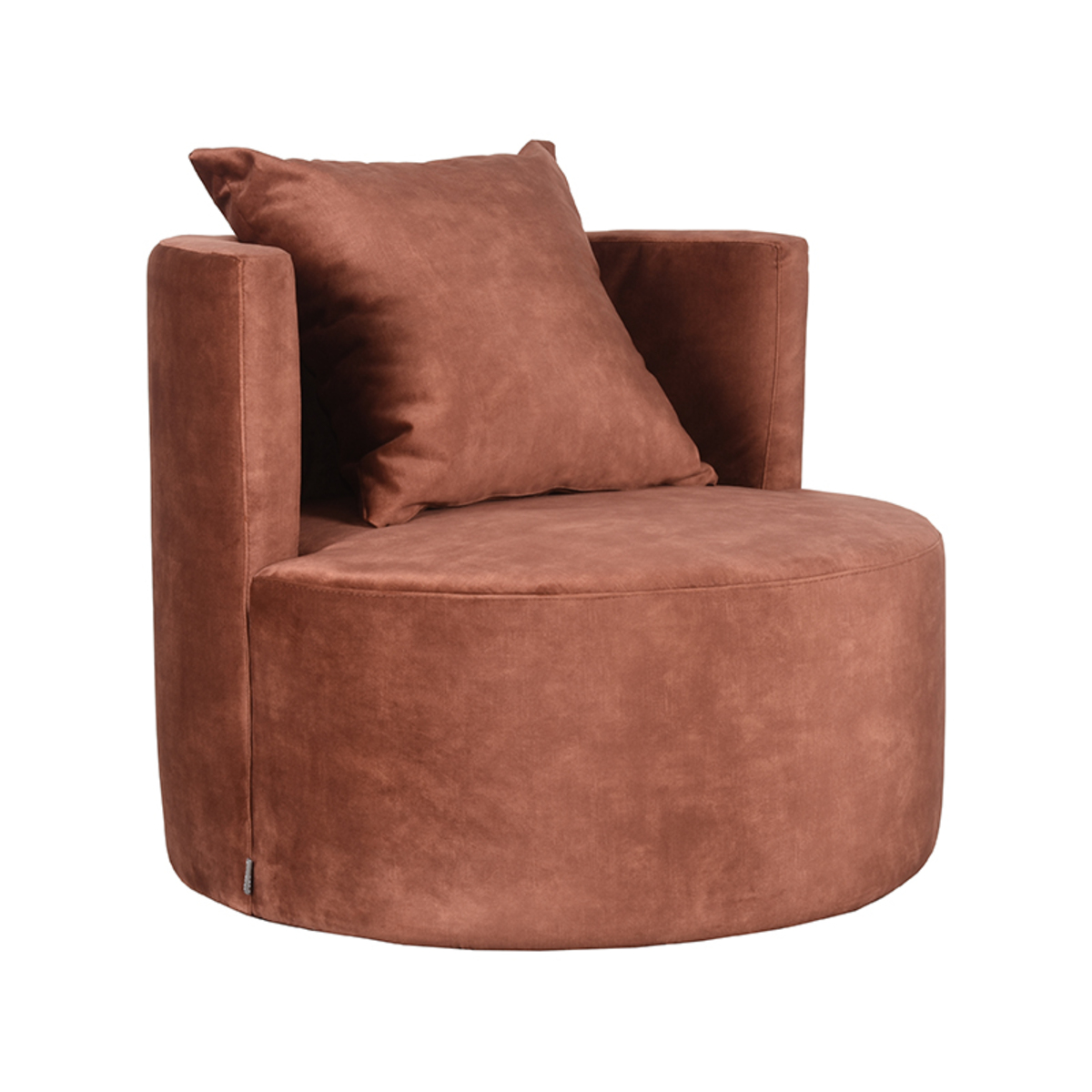 Fauteuil I_Evy - Zonder armleuning - Rust - ORANJE - Velours - Retro - LABEL51