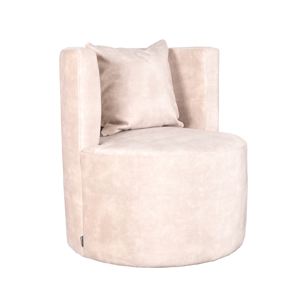 Fauteuil I_Evy - Zonder armleuning - Naturel Beige - Velours - Modern - LABEL51