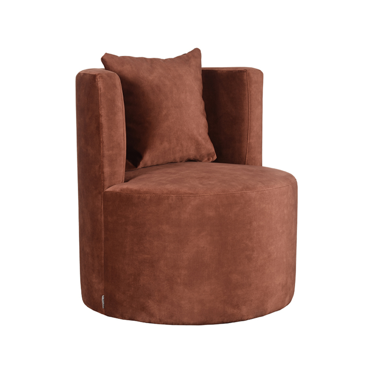 Fauteuil I_Evy - Zonder armleuning - Rust - Oranje - Velours - Retro - LABEL51