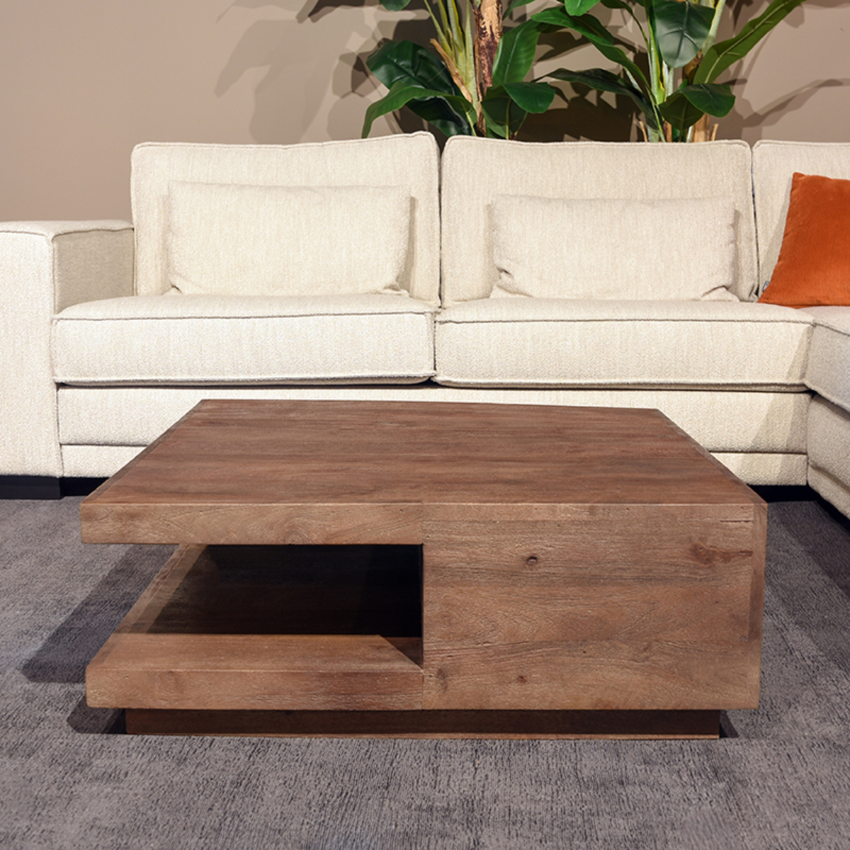 Salontafel I_Square - Vierkant - Espresso - Bruin - Mangohout - Minimalistisch - LABEL51