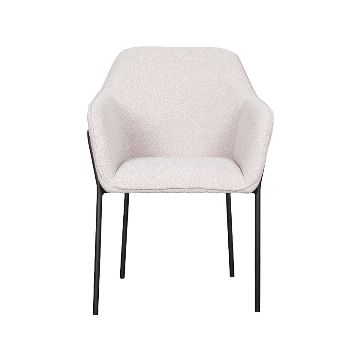 Eetkamerstoel I_Dexter - Armleuning - Naturel Beige - Boucle - Landelijk - LABEL51