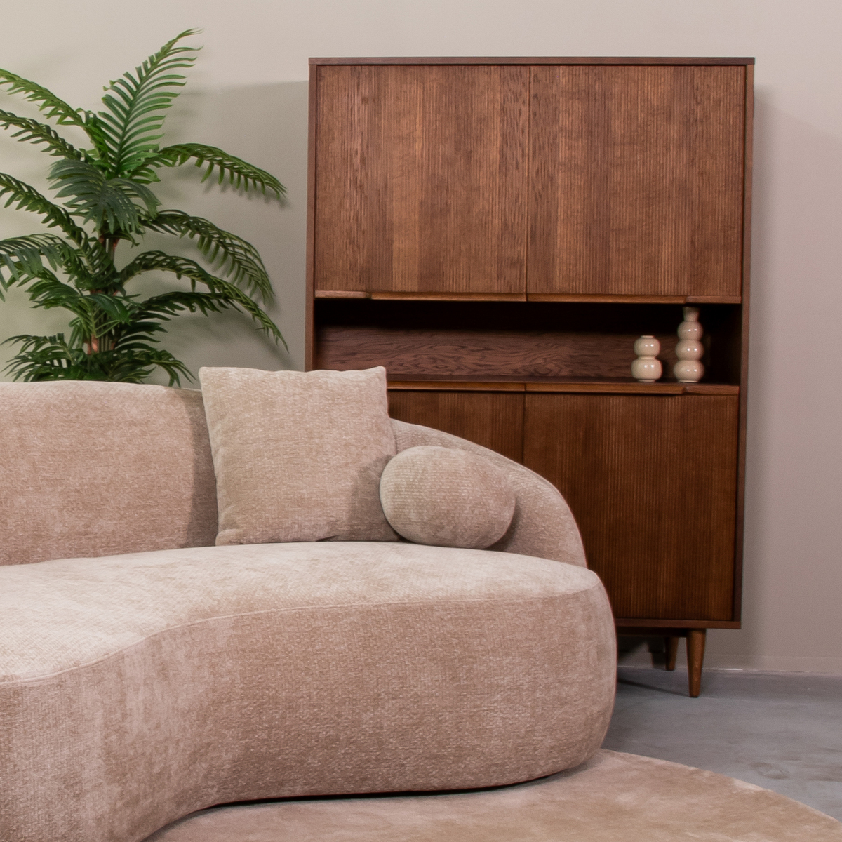 Bergkast I_Jule - Walnoot - BRUIN - - Minimalistisch - LABEL51