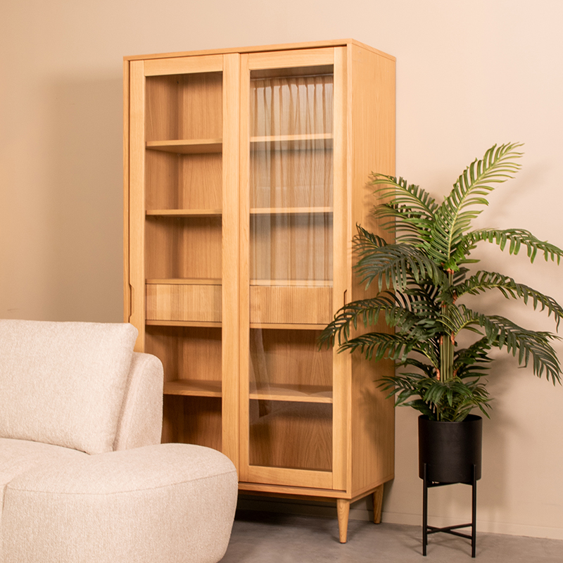Vitrinekast I_Jule - Naturel - Eiken - Scandinavisch - LABEL51
