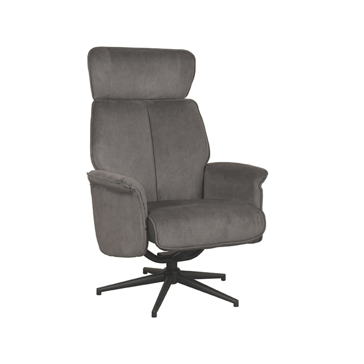 Fauteuil I_Verdal - Relaxfauteuil - Draaibaar - Armleuning - Antraciet - GRIJS - Cosmo - Modern - LABEL51