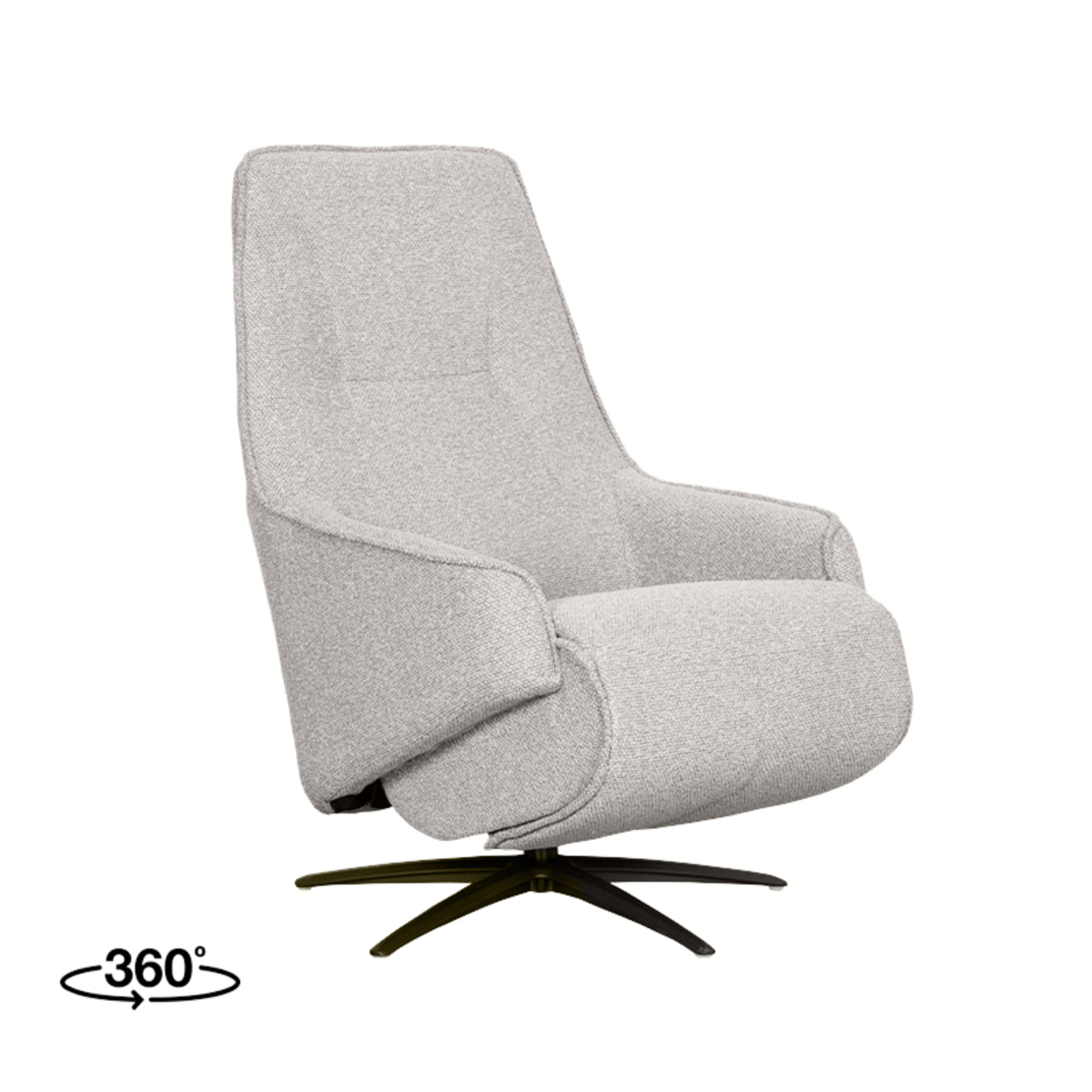 Fauteuil I_Odense - Elektrisch - Draaibaar - Armleuning - Naturel Beige - Royal Boucle - Landelijk - LABEL51
