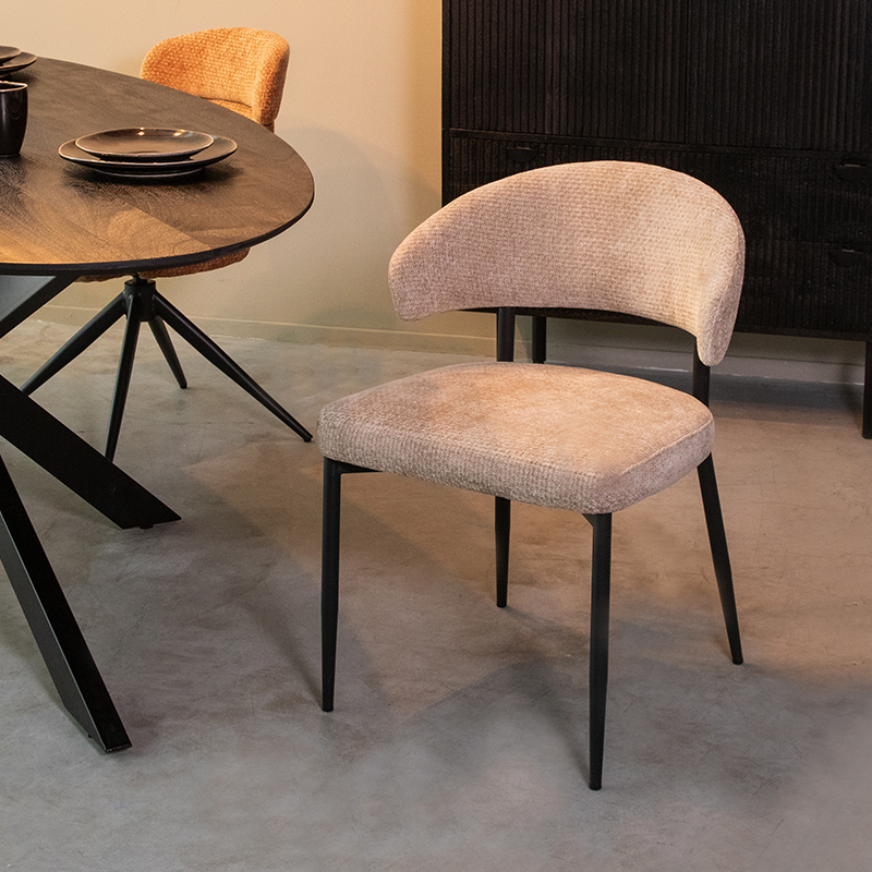 Eetkamerstoel I_Bliss - Armleuning - Clay - BRUIN - Elite - Landelijk - LABEL51