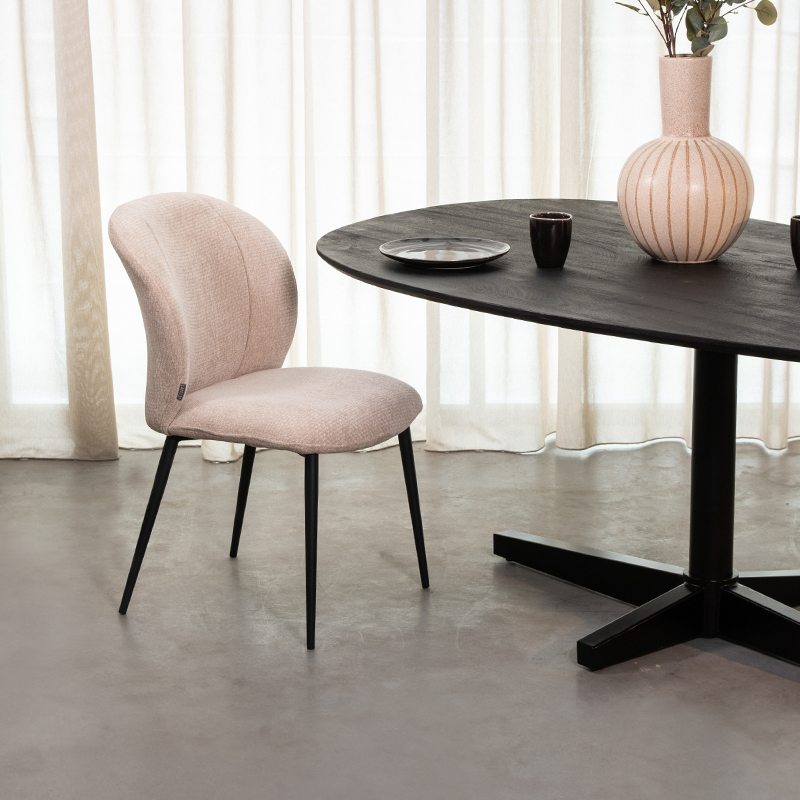 Eetkamerstoel I_Vino - Zonder armleuning - Naturel Beige - Elite - Minimalistisch - LABEL51