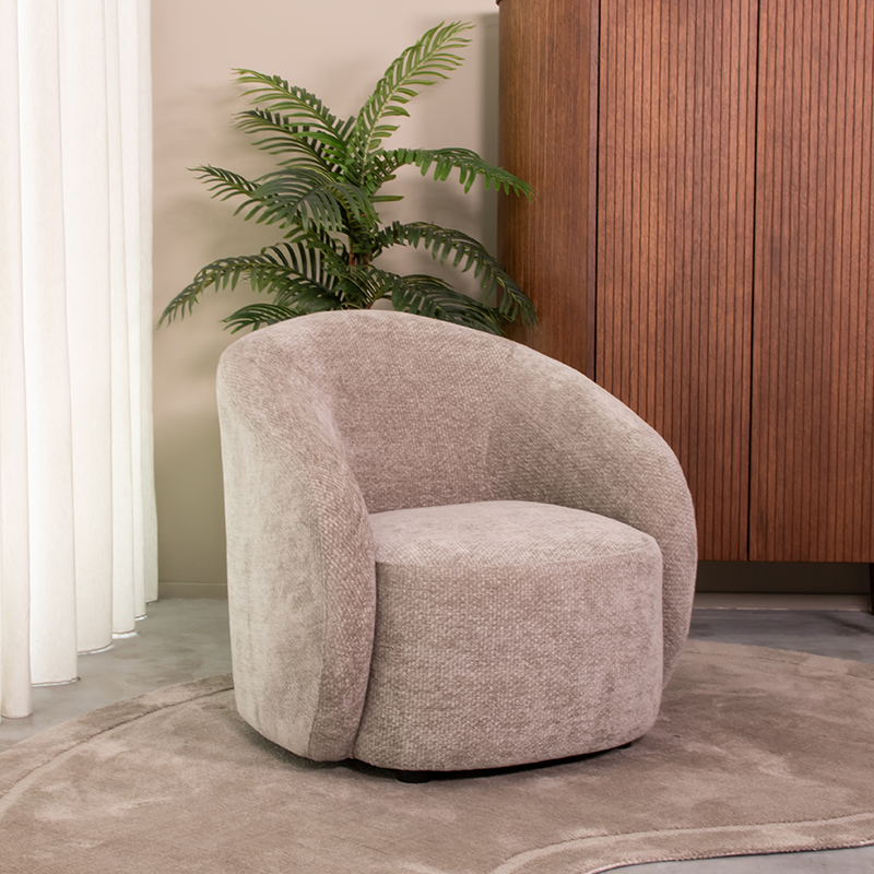 Fauteuil I_Alby - Armleuning - Stone - GRIJS - Elite - Modern - LABEL51