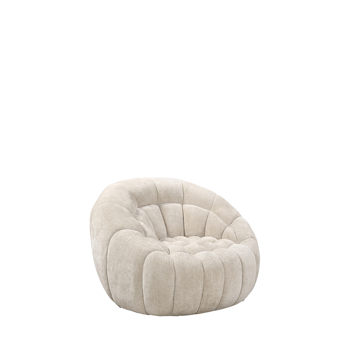 Fauteuil I_Cloud - Draaibaar - Armleuning - Naturel Beige - Elite - Design - LABEL51
