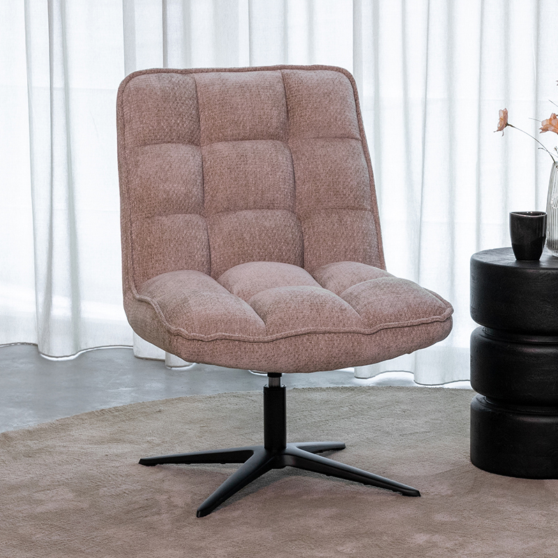 Fauteuil I_Vince - Draaibaar - Zonder armleuning - Clay - BRUIN - - Landelijk - LABEL51