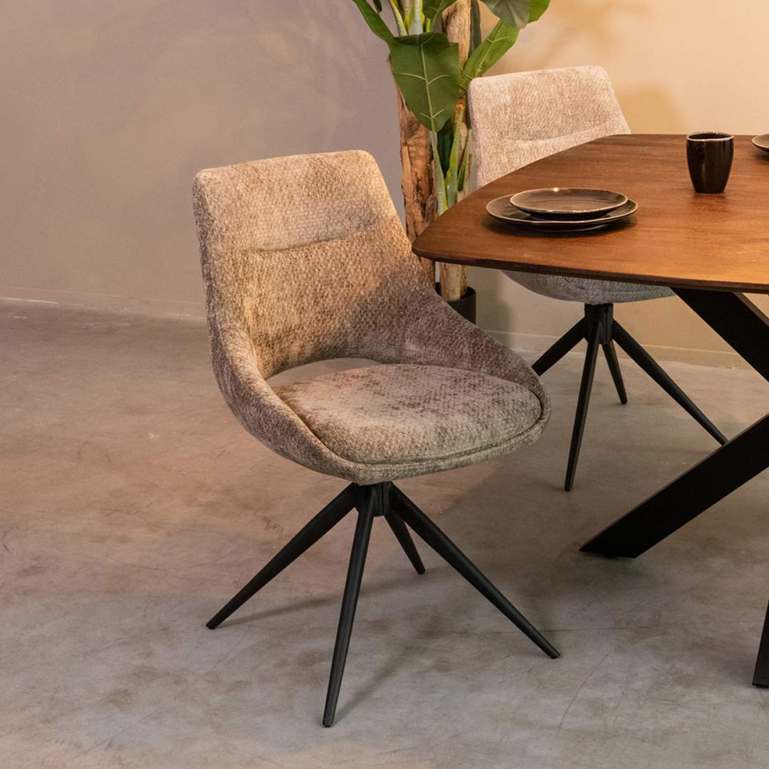 Eetkamerstoel I_Marlow - Zonder armleuning - Hunter - Groen - Elite - Modern - LABEL51