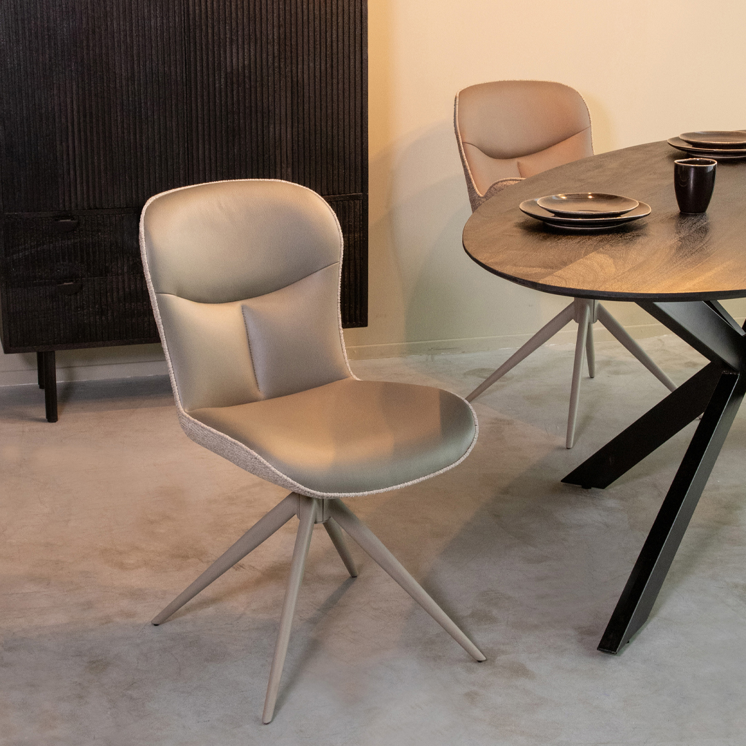 Eetkamerstoel I_Thorben - Zonder armleuning - Forest - Groen - Microvezel - Design - LABEL51