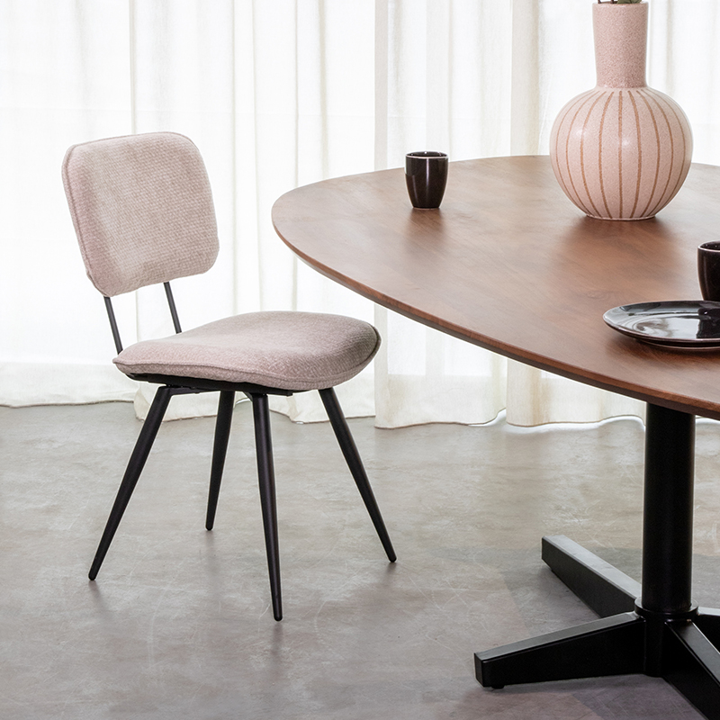 Eetkamerstoel I_Liva - Zonder armleuning - Naturel Beige - Elite - Minimalistisch - LABEL51