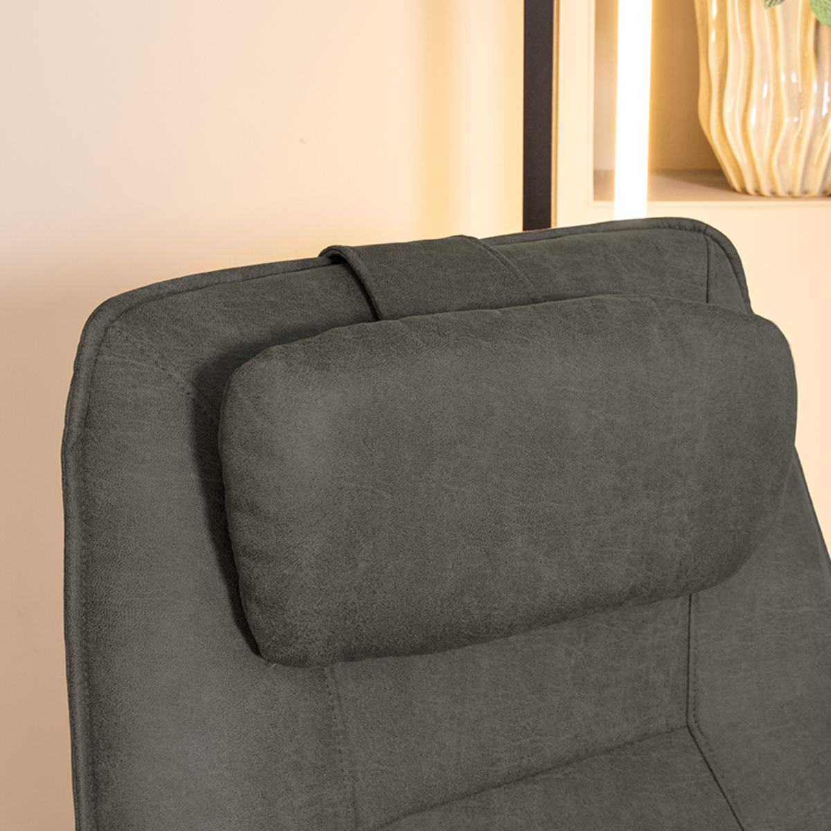 Sierkussen I_Hoofdkussen - Antraciet - Grijs - Micro Suede - Modern - LABEL51