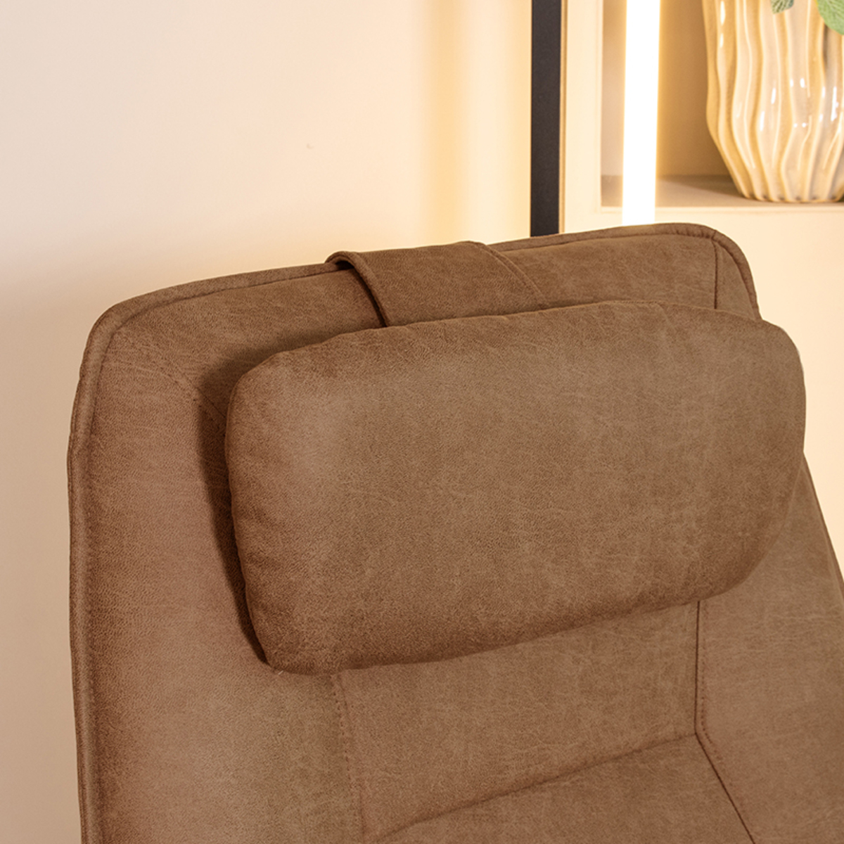 Sierkussen I_Hoofdkussen - Cognac - Bruin - Micro Suede - Modern - LABEL51