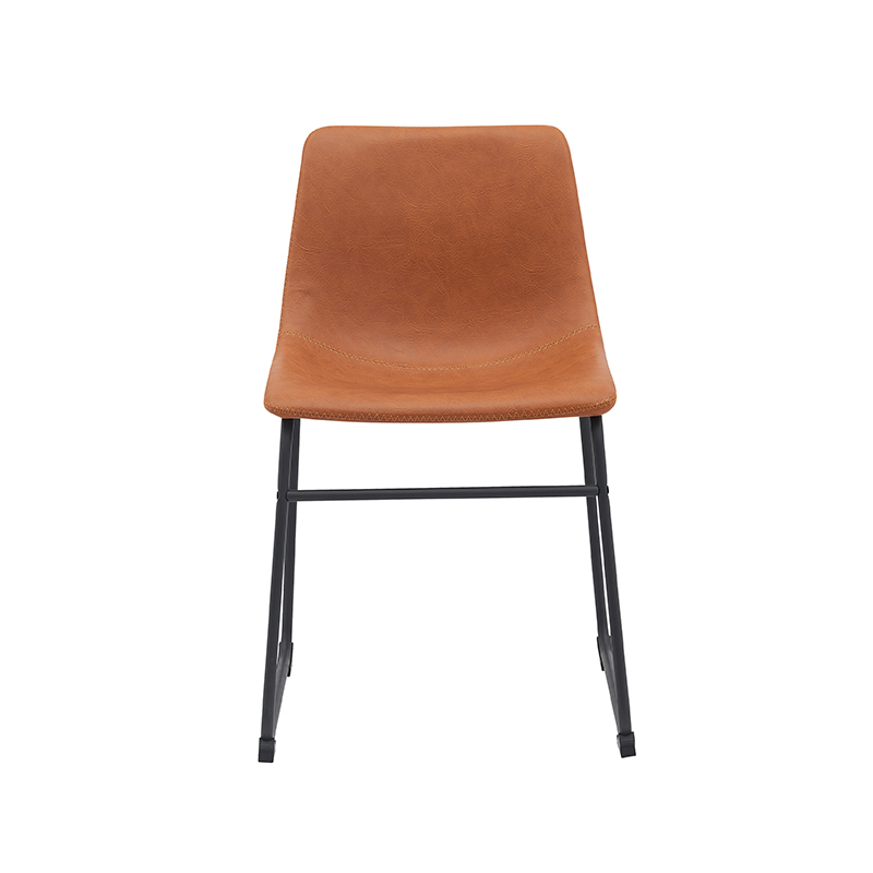 Eetkamerstoel I_Risto - Zonder armleuning - Cognac - BRUIN - - Industrieel - LABEL51