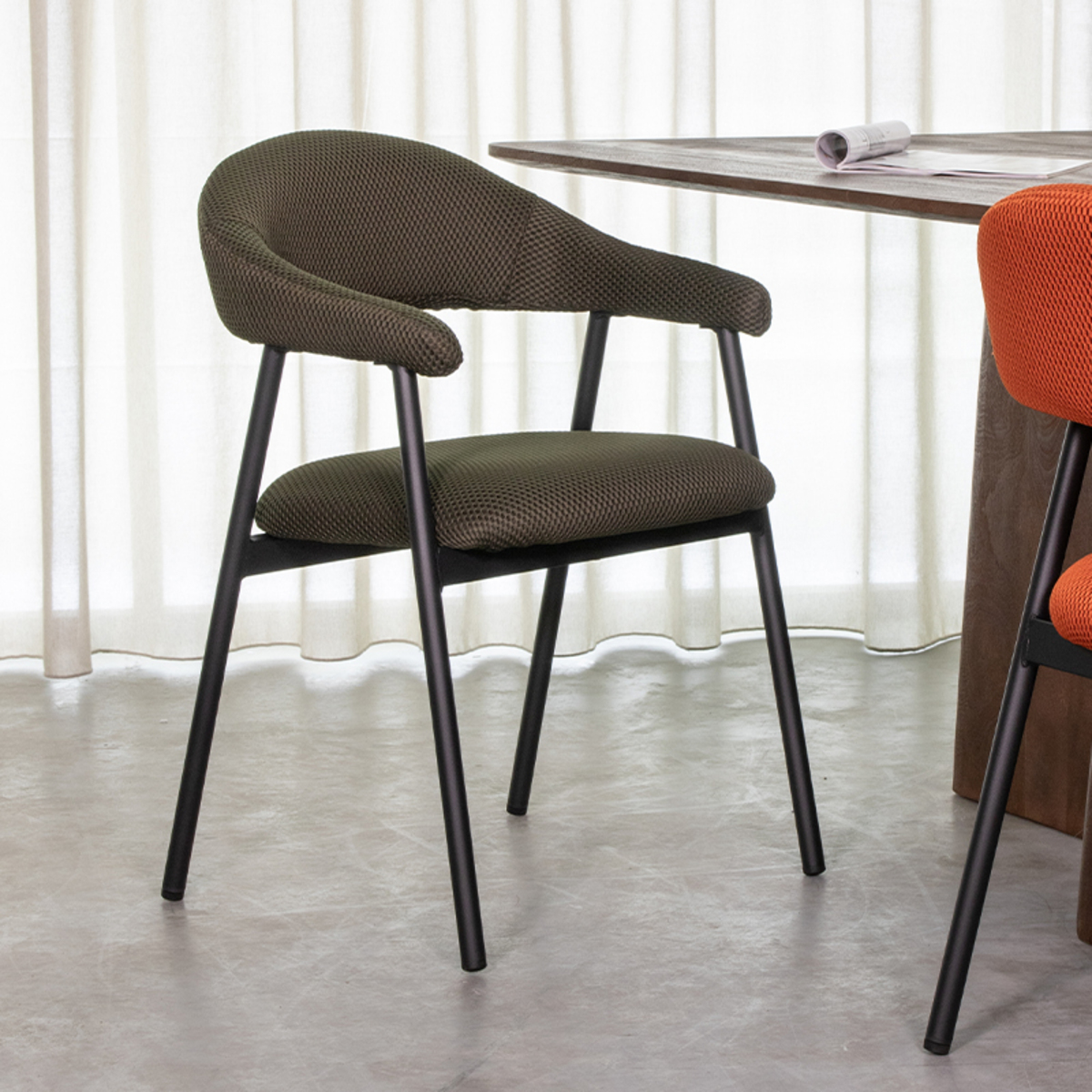 Eetkamerstoel I_Amaze - Armleuning - Hunter - GROEN - Breathe - Design - LABEL51