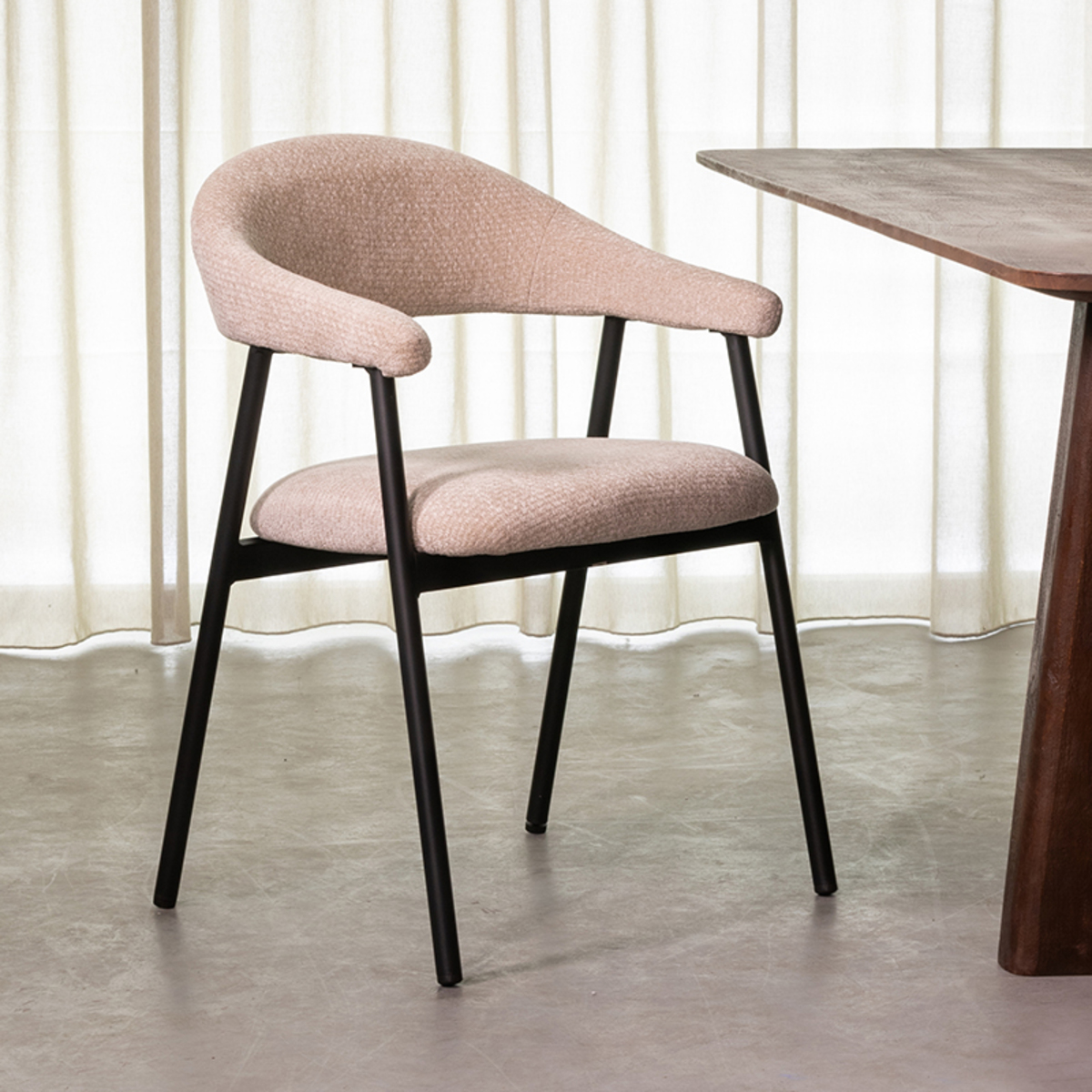 Eetkamerstoel I_Amaze - Armleuning - Naturel Beige - Elite - Minimalistisch - LABEL51