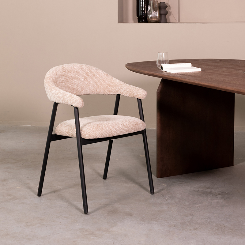 Eetkamerstoel I_Amaze - Armleuning - Clay - Bruin - Elite - Landelijk - LABEL51