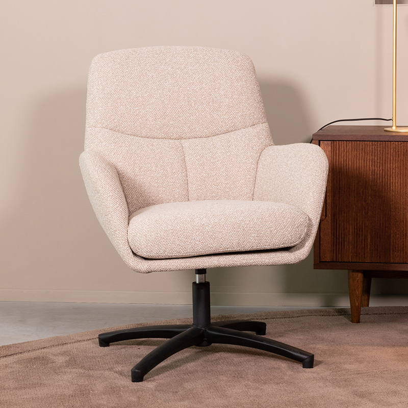 Fauteuil I_Chill Zone - Armleuning - Naturel Beige - Royal Boucle - Landelijk - LABEL51