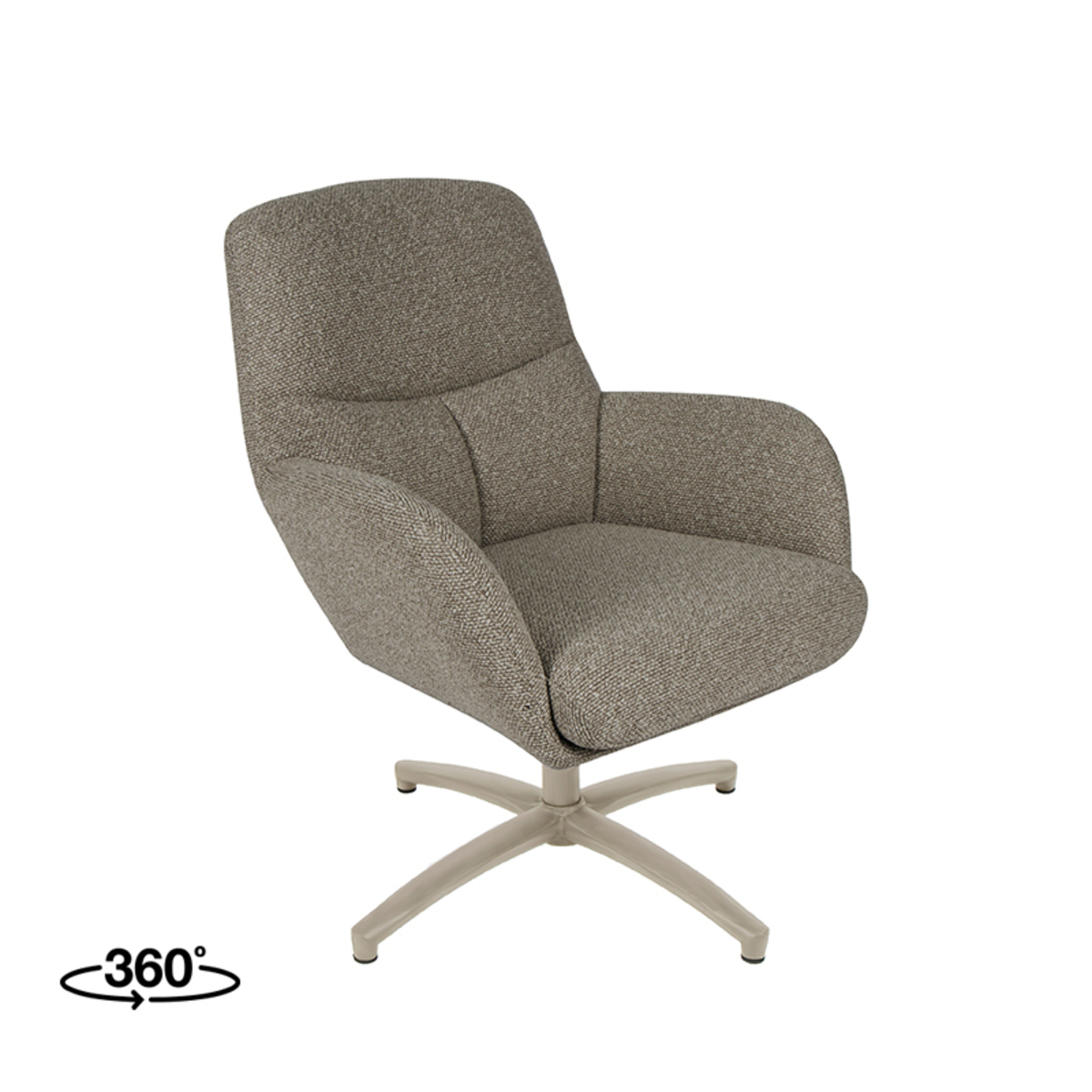 Fauteuil I_Chill Zone - Armleuning - Mushroom - Bruin - Royal Boucle - Design - LABEL51