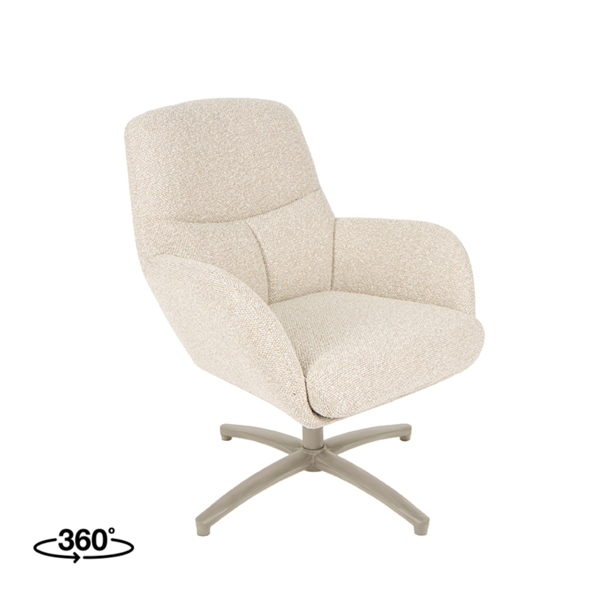 Fauteuil I_Chill Zone - Armleuning - Naturel Beige - Royal Boucle - Scandinavisch - LABEL51