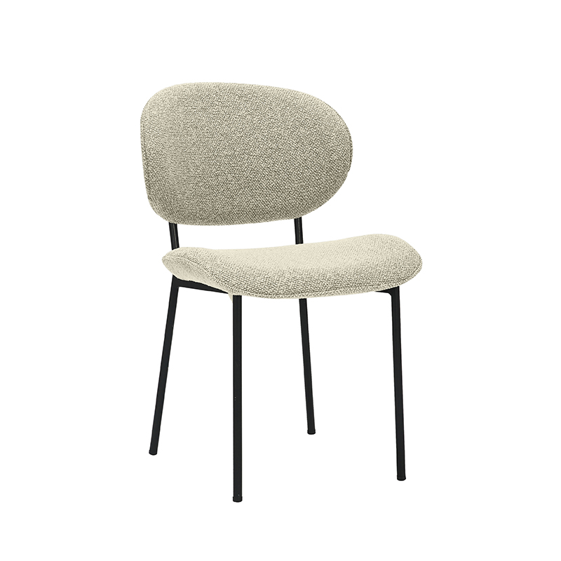 Eetkamerstoel I_Senn - Zonder armleuning - Naturel Beige - Royal Boucle - Landelijk - LABEL51