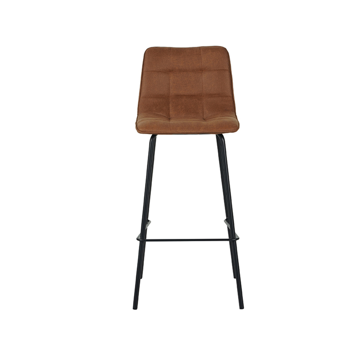 Eetkamerstoel I_Bistro - Zonder armleuning - Cognac - BRUIN - Micro Suede - Modern - LABEL51