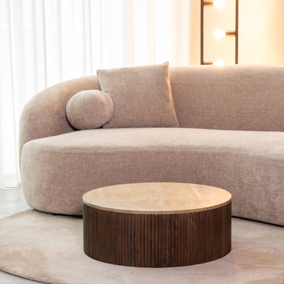 Salontafel I_Ribble - Rond - Espresso - BRUIN - - Minimalistisch - LABEL51