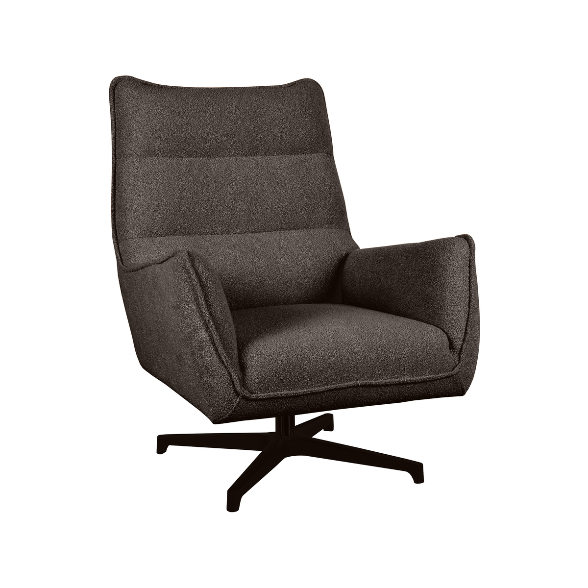 Fauteuil I_Rodia - Draaibaar - Armleuning - Bruin - - Landelijk - LABEL51
