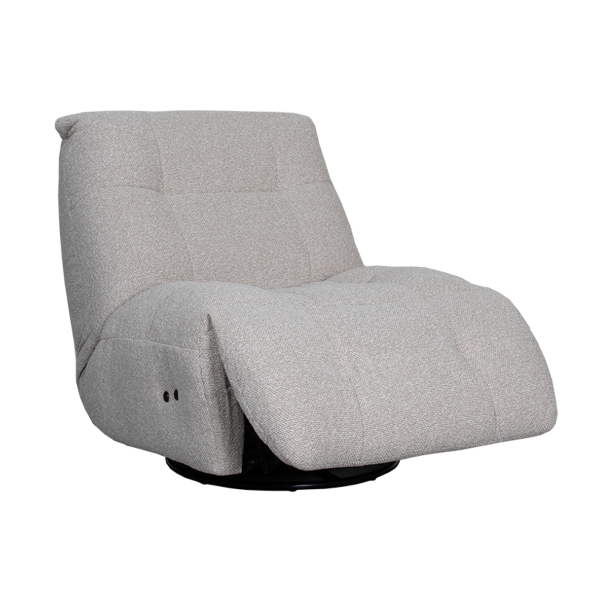 Fauteuil I_Relax and Recharge - Elektrisch - Draaibaar - Zonder armleuning - Naturel Beige - Royal Boucle - Landelijk - LABEL51