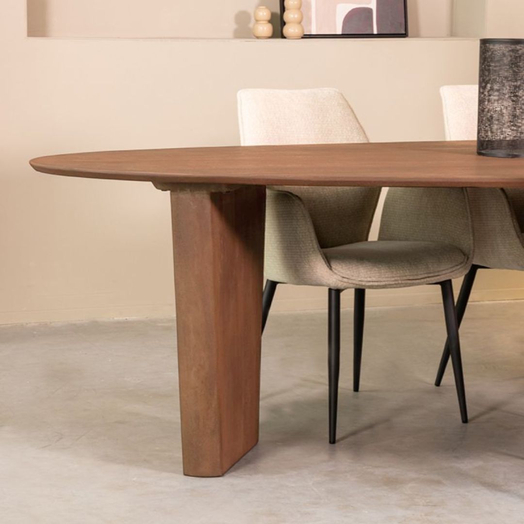Eetkamertafel I_Wow - Nature Smooth - Bruin - Mangohout - Minimalistisch - LABEL51