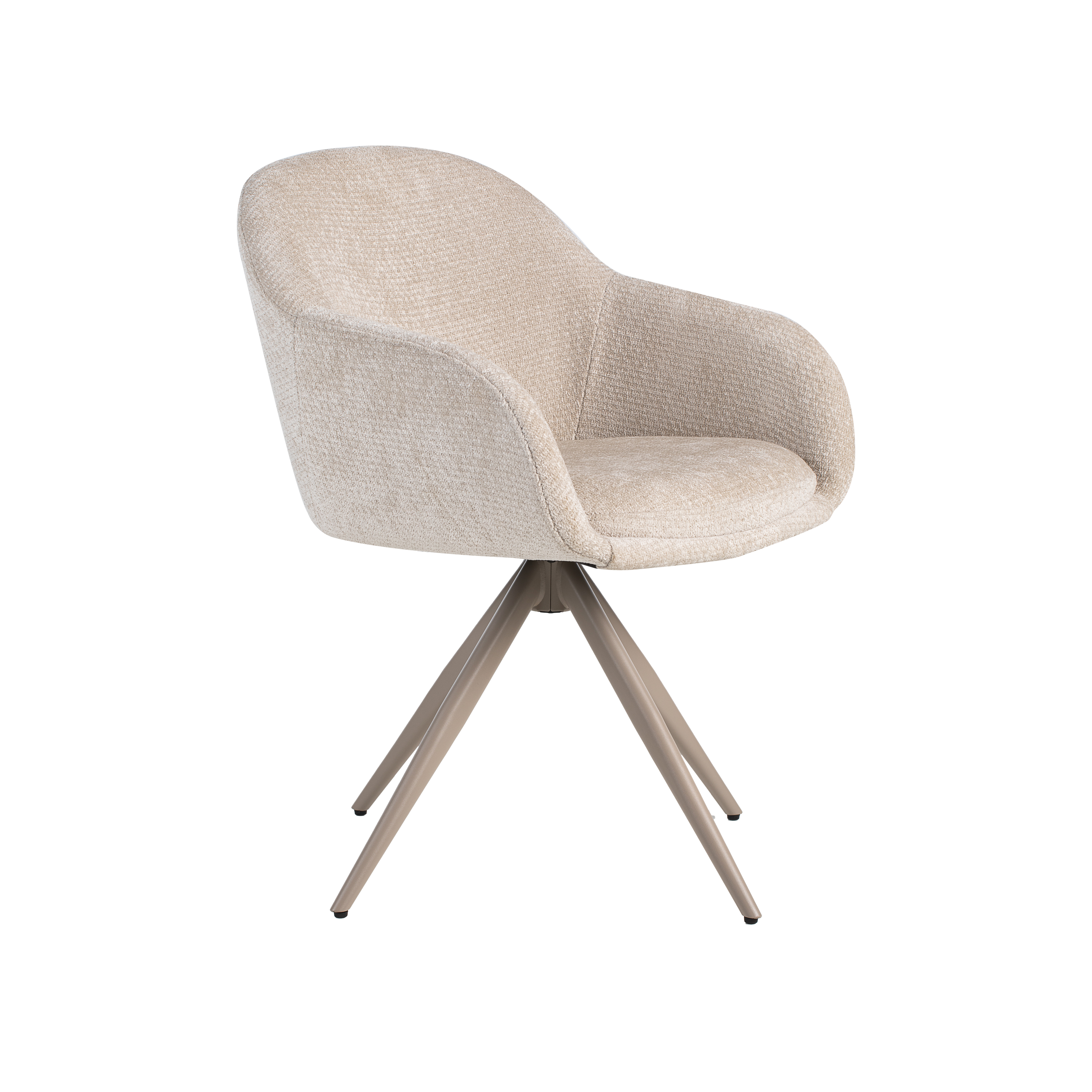 Eetkamerstoel I_Fiby - Zonder armleuning - Naturel Beige - Elite - LABEL51