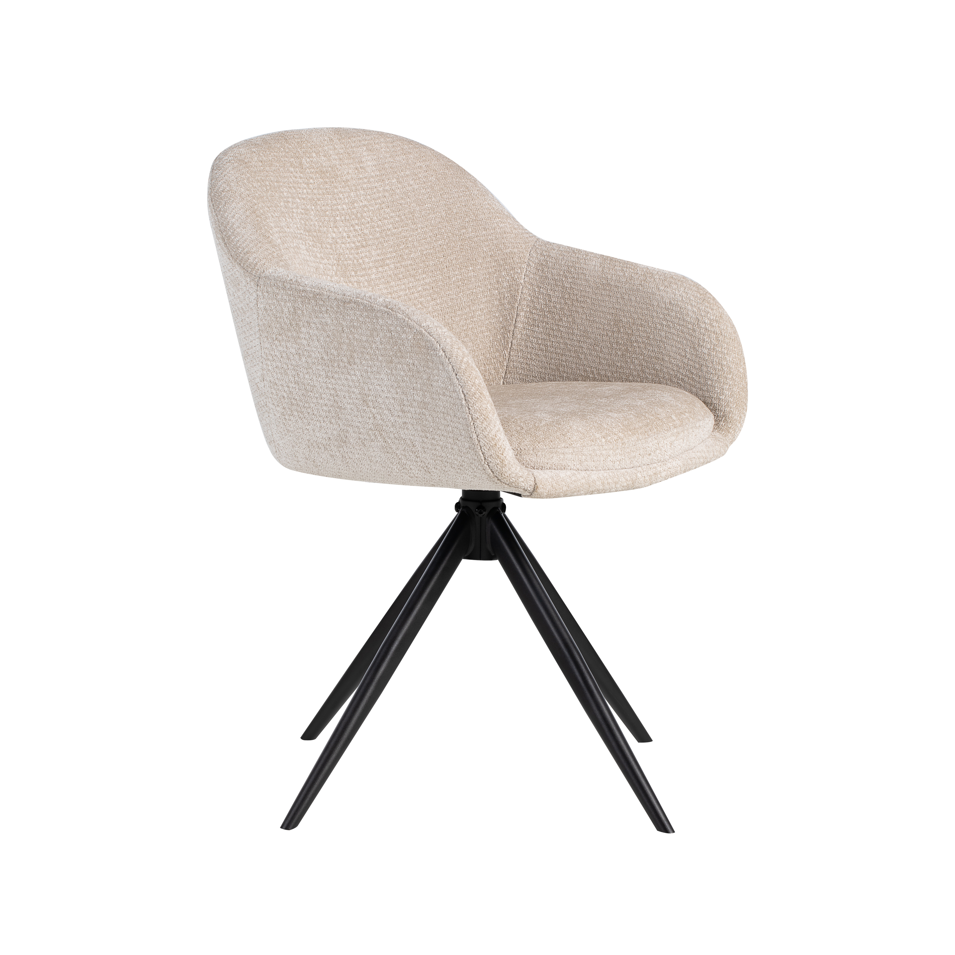 Eetkamerstoel I_Fiby - Zonder armleuning - Naturel Beige - Elite - LABEL51